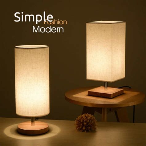 Not all lamps are made equal and hugoai's bedside lamp is proof. Modern Design Cloth Desk Table Lamp E27 220V Bedside Lamp Lights Wood Base For Indoor Bedroom ...