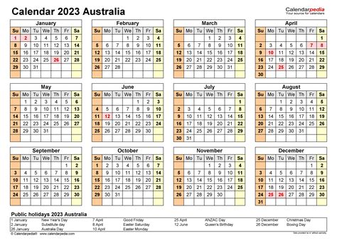 Calendar 2023 Australia Calendarpedia Free Printable Online