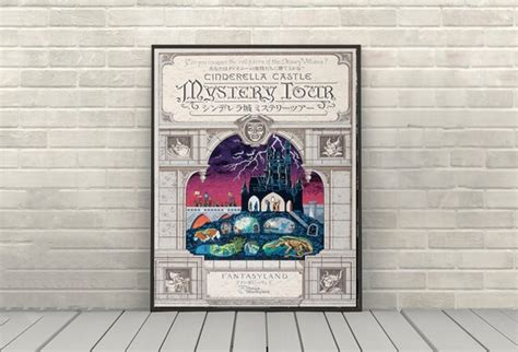 Cinderella Castle Mystery Tour Poster Disney Attraction Poster Etsy