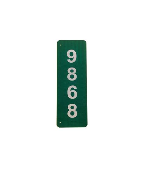 Reflective Green Vertical 911 Address Aluminum Sign Street Etsy