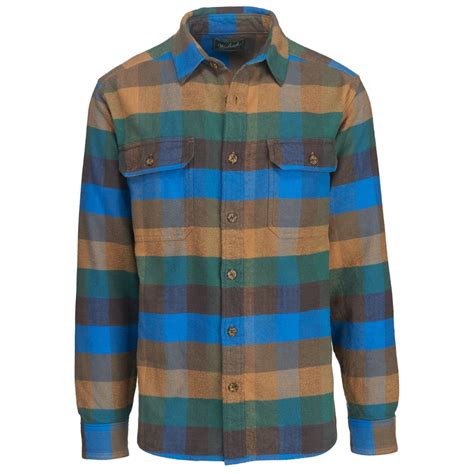 Woolrich Mens Oxbow Bend Plaid Flannel Shirt Modern Fit Eastern
