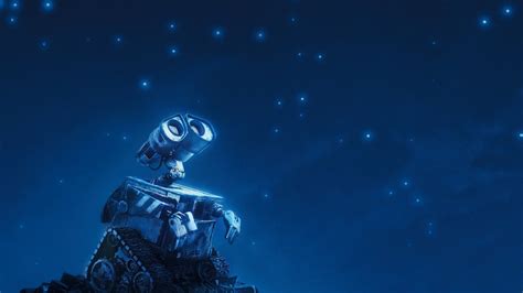 Tapety Noc Robot Hvězdy Filmy Modrý Pod Vodou Wall E Pixar