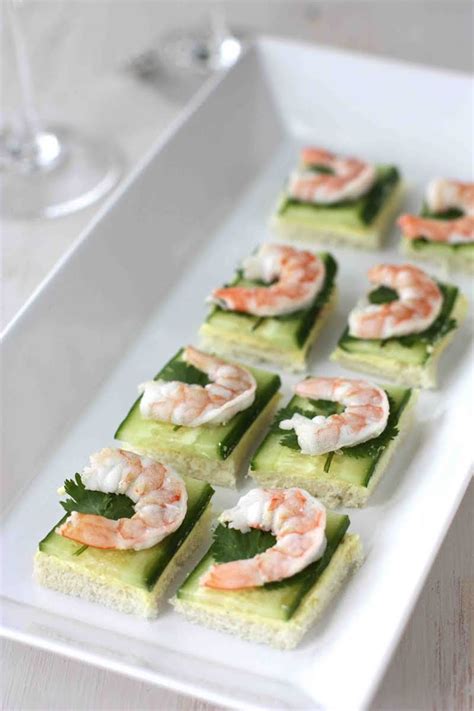 Shrimp Cucumber And Curry Cream Cheese Canapes Recipe Yummly Recipe
