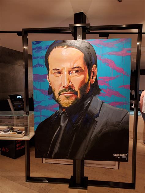 Painting Of Keanu Reeves By Gabe Gault Pics
