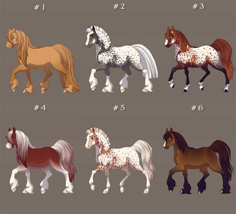 Some More Horse Adoptables By Julia Adopts On Deviantart