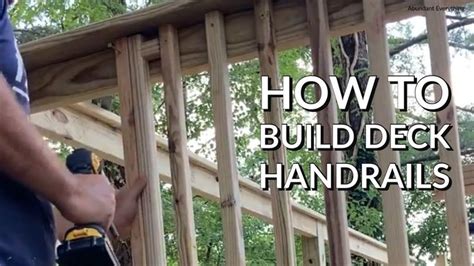 How To Build Deck Handrails Wood Deck Railings Youtube Deck