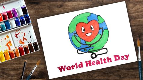 World Health Day Poster Drawing Drawing For Kids Youtube