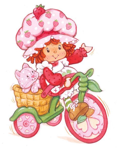 Vintage Strawberry Shortcake And Custard On Tricycle Strawberry
