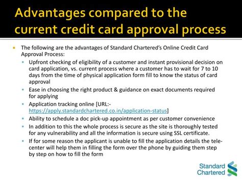 With the easy access to credit cards, the application process needs documentation, following which your card will be approved or declined. PPT - Know about Standard Chartered Bank's Online Credit Card Approval in Principle [AIP ...