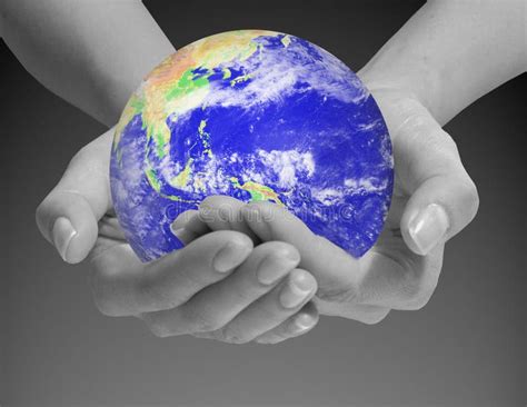 The World Is In Your Hands Stock Image Image Of Planet 677137