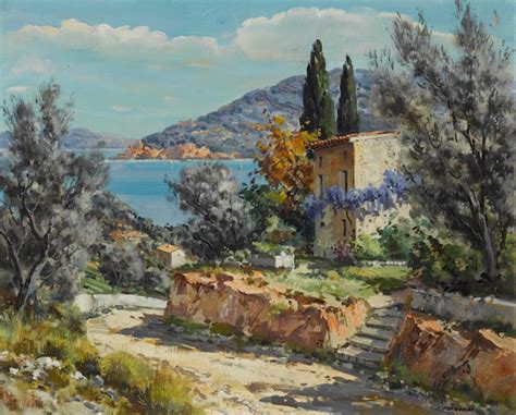 Bonhams Lucien Potronat French 1889 Beach Path Côte Dazur