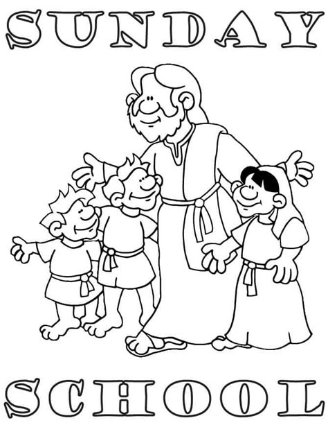 Sunday School Coloring Pages Printable Sketch Coloring Page