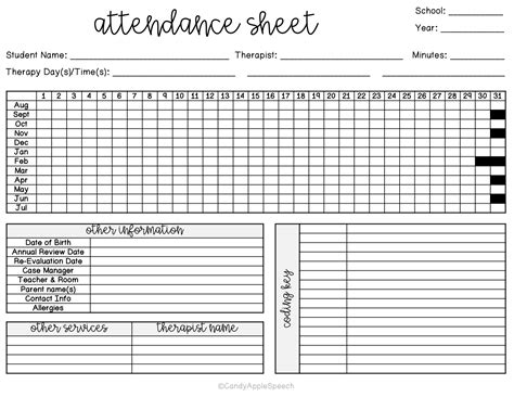 Use This To Keep Track Of Attendance Daily Attendance Sheet