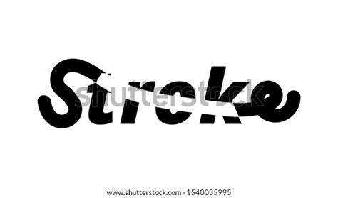 Stroke Logo Negative Space Stroke Silhouettes Stock Vector Royalty