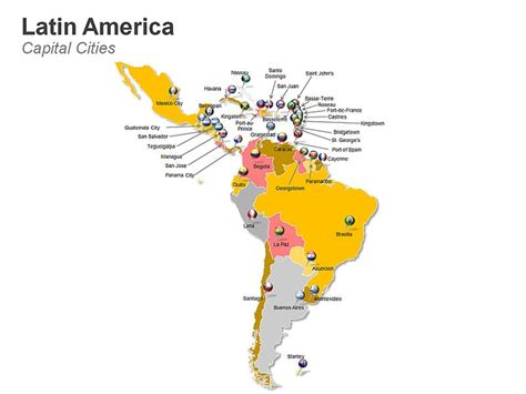 Latin America Map Editable Powerpoint Slides These 62 Editable