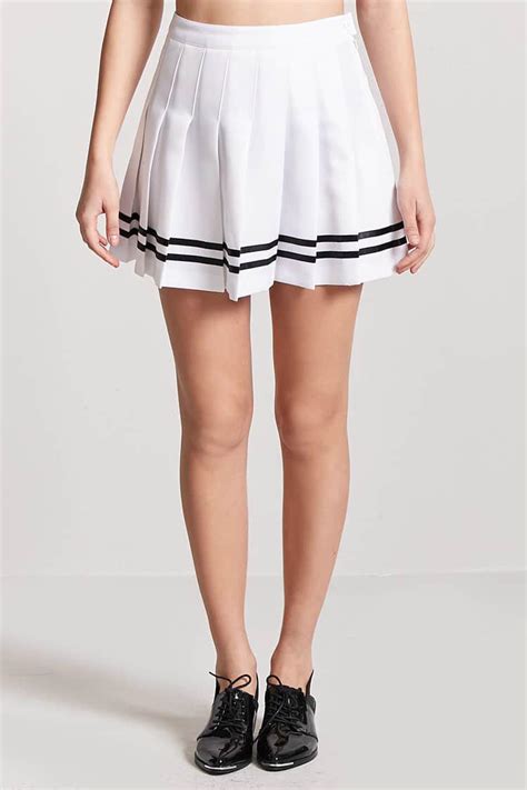 Tennis Skirt Fila Windowpane Pleated Back Womens Tennis Skirt White The Tennis Skirt Is A
