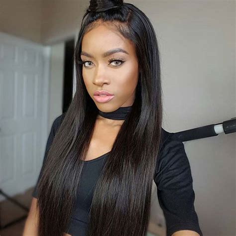 addcolo full lace human hair wig for black women silky straight unprocessed
