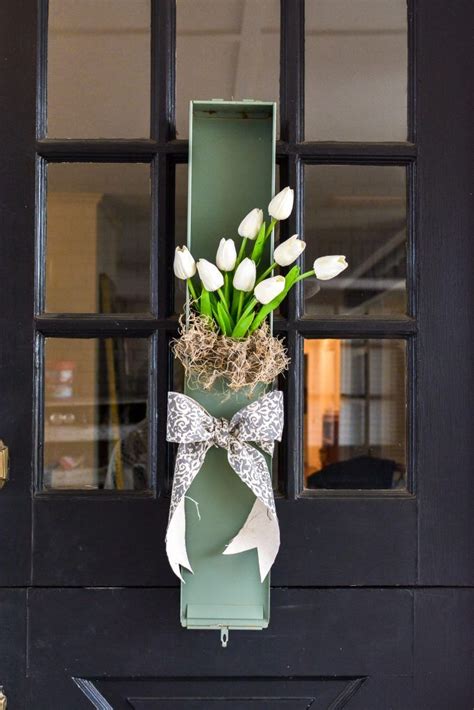 This White Tulip Wreath For The Front Door Would Look Great As Wall Art