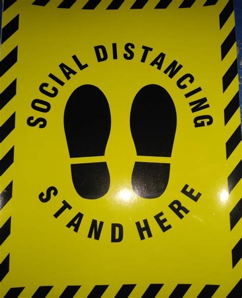 Social Distancing Floor Sticker At Rs 25pcs Fire And Safety Signages
