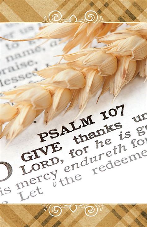 Church Bulletin 11 Fall And Thanksgiving Psalm 107 Pack Of 50 In