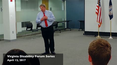 2017 Virginia Disability Forum Series Senator Frank Wagner Youtube