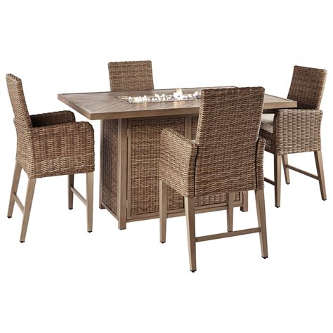 Everyday low prices · savings spotlights · curbside pickup Signature Design by Ashley Beachcroft 5 Piece Outdoor Bar ...
