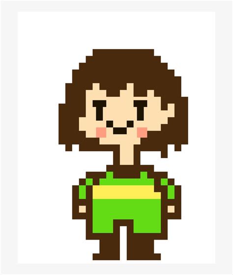 Ct Chara Frisk Undertale Pixel Art Transparent Png 1200x1200 Free