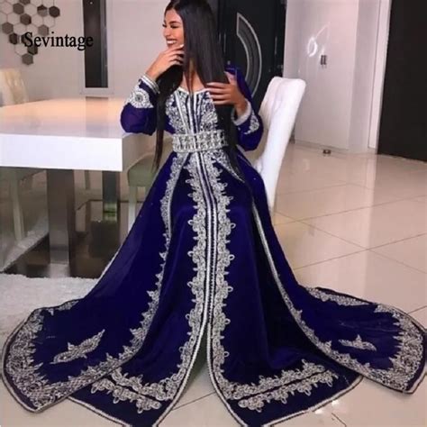 muslim hijab evening dresses long sleeve lace mermaid elegant purple evening gown saudi arabic