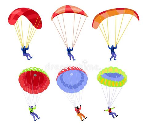 Parachutists Flying Stock Illustrations 76 Parachutists Flying Stock