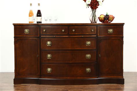 Traditional Mahogany Sideboard Server Or Buffet Signed Metz