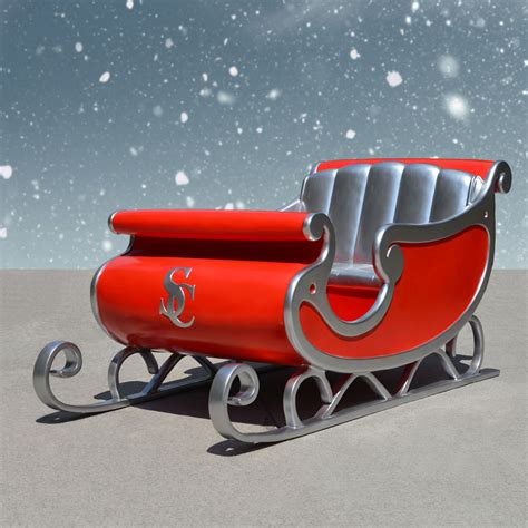 Deluxe Two Seater Sleigh Santa And Reindeer Décor Set Display 132 In