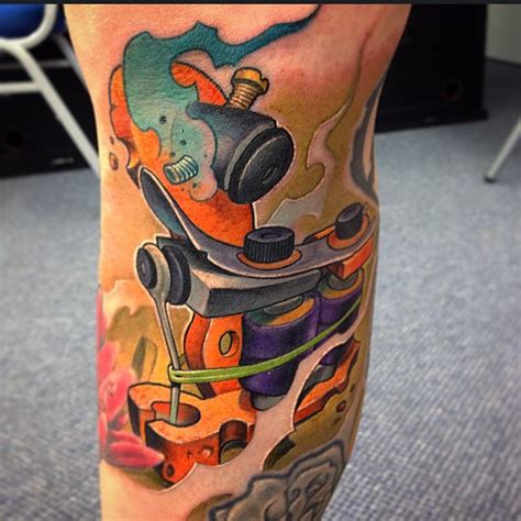Maybe you would like to learn more about one of these? New School Tattoo Machine tattoo by Victor Chil | Best Tattoo Ideas Gallery