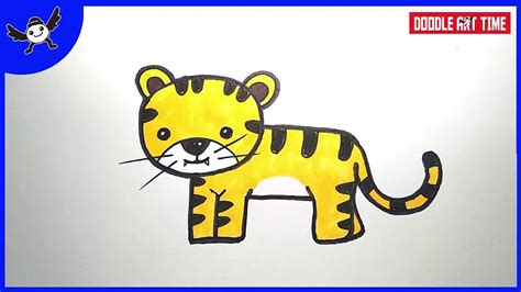 How To Draw A Little Tiger Step By Step For Beginners Easy Drawing