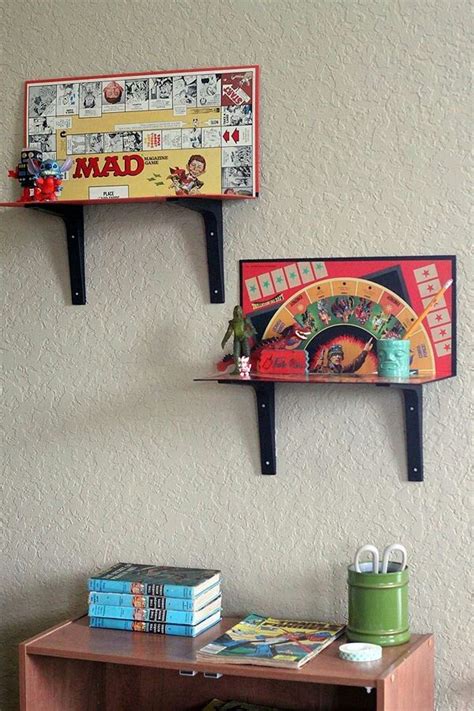 Game Boards Upcycled Into Shelves Other Upcycled Ideas Home Diy