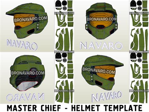 Halo Infinite Helmet Foam Template Master Chief Helmet Pepakura