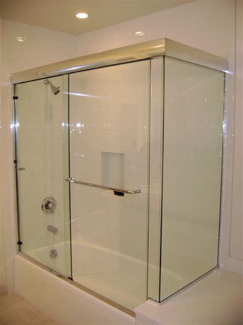 Sliding bathtub doors are one of our most versatile choices. Frameless sliding doors on a tub - Modern - Bathroom - Los ...