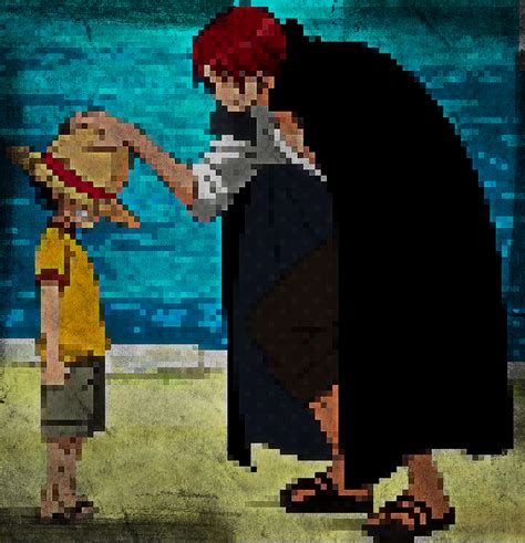 Luffy And Shanks Pixel Art By Me Ronepiece