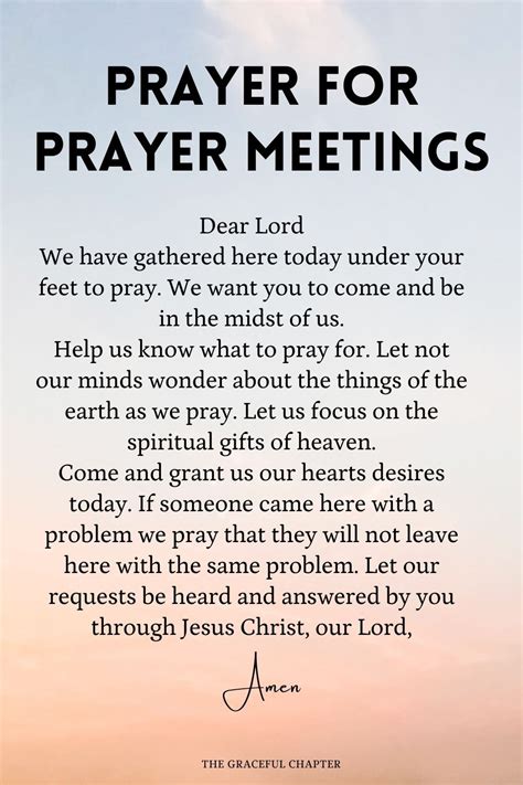10 Short Prayers For Meetings And Gatherings Artofit