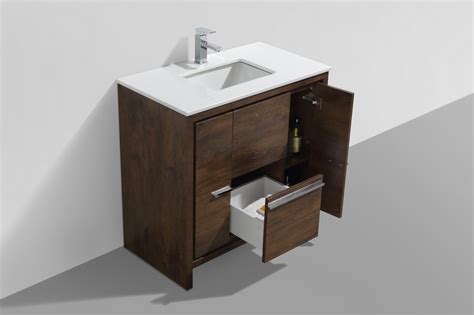 The dolce vanity by kubebath is one of the most elegant modern bathroom vanities around. KubeBath Dolce 36″ Rose Wood Modern Bathroom Vanity