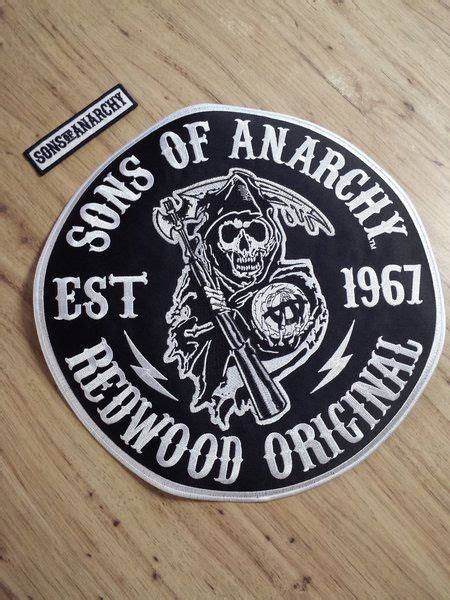 Sons Of Anarchy Redwood Original Reaper Round Jacket Patch Set Sons