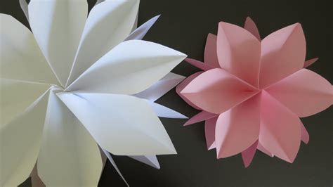 Giant Paper Flowers An Origami Twist Tutorial Youtube
