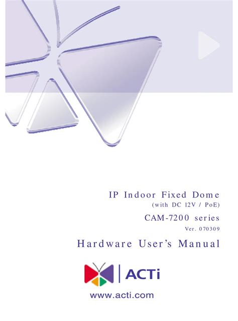Acti Cam 7200 Series Hardware User Manual Pdf Download Manualslib