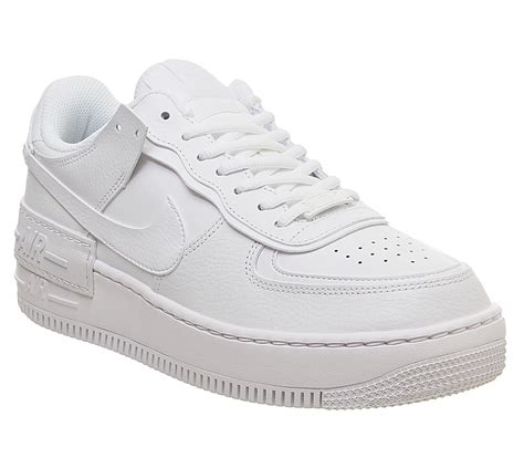 Nike Air Force 1 Shadow Trainers White Mono Unisex Sports