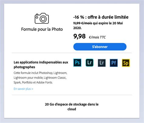 Bon Plan Adobe Creative Cloud Pour La Photo Avec Lightroom à 998€ Au