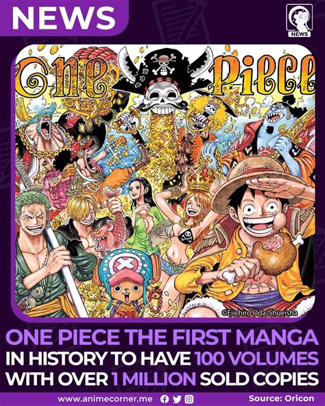 One Piece Is The First Manga In History To Have 100 Volumes With Over 1