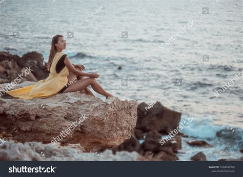 Beautiful Sexy Girl On Shores Mediterranean Stock Photo Shutterstock