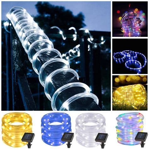 12m 50100 Led Solar Powered String Fairy Light Landscape Garden Fence