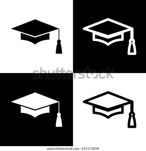 Mortar Board Graduation Cap Education Symbol Stock Vector Royalty Free