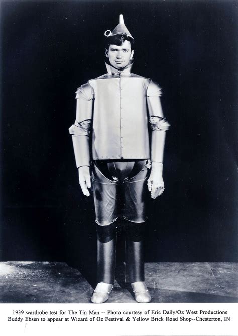 Buddy Ebsen In A Wardrobe Test For The Tin Man Before His Bad Make Up Reaction And Replacement