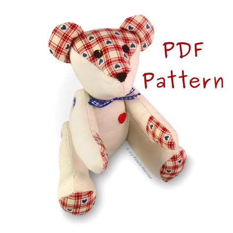 Non jointed bear sewing pattern everything is sewn in by machine, including the nose which makes this soft toy safe for small children. Teddy Bear PDF Sewing PATTERN & Full Instructions Make Your